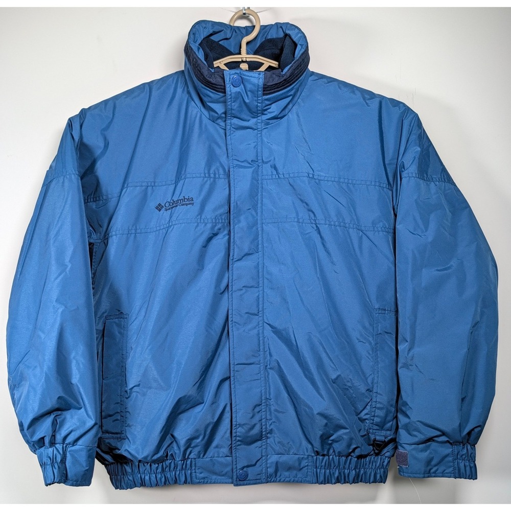 Vintage 90s Columbia Mens Bugaboo Interchange Jacket Nylon Blue L F7 SM 7430